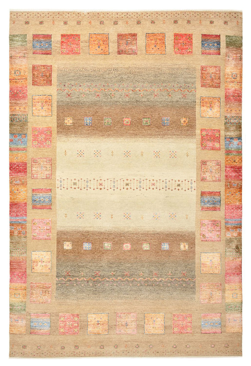 Gabbeh-mattan - Loribaft Indus - 255 x 173 cm - mörk beige