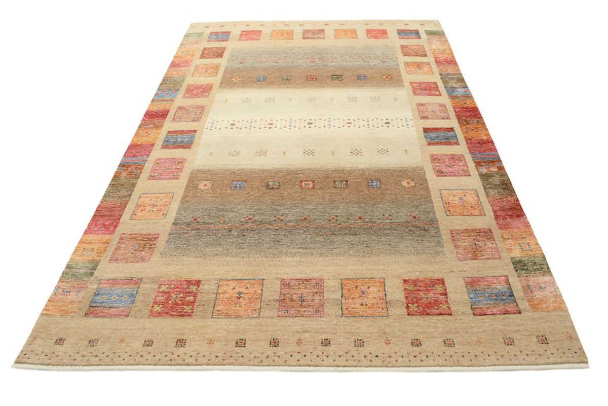 Gabbeh-mattan - Loribaft Indus - 255 x 173 cm - mörk beige