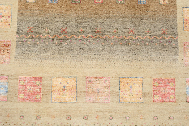 Gabbeh-mattan - Loribaft Indus - 255 x 173 cm - mörk beige