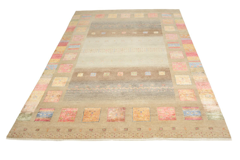 Gabbeh-mattan - Loribaft Indus - 255 x 173 cm - mörk beige