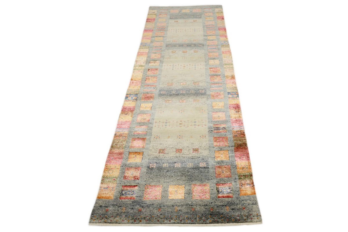 Runner Gabbeh-mattan - Loribaft Indus - 295 x 82 cm - flerfärgad