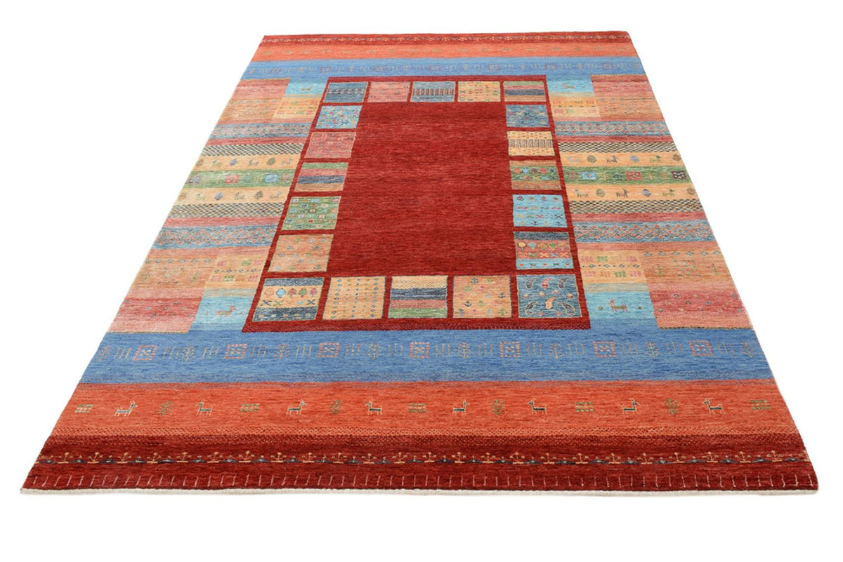 Gabbeh-mattan - Loribaft Indus - 242 x 176 cm - flerfärgad