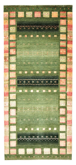 Runner Gabbeh-mattan - Loribaft Indus - 301 x 129 cm - flerfärgad