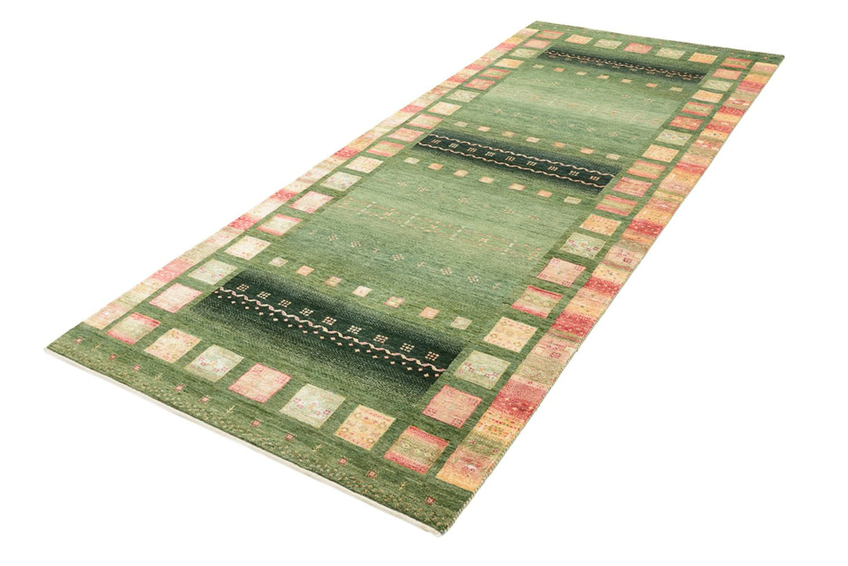 Runner Gabbeh-mattan - Loribaft Indus - 301 x 129 cm - flerfärgad