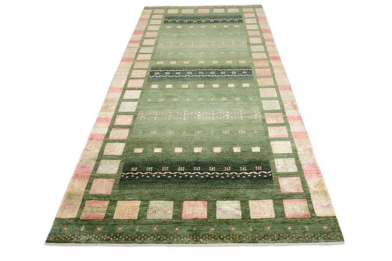 Runner Gabbeh-mattan - Loribaft Indus - 301 x 129 cm - flerfärgad
