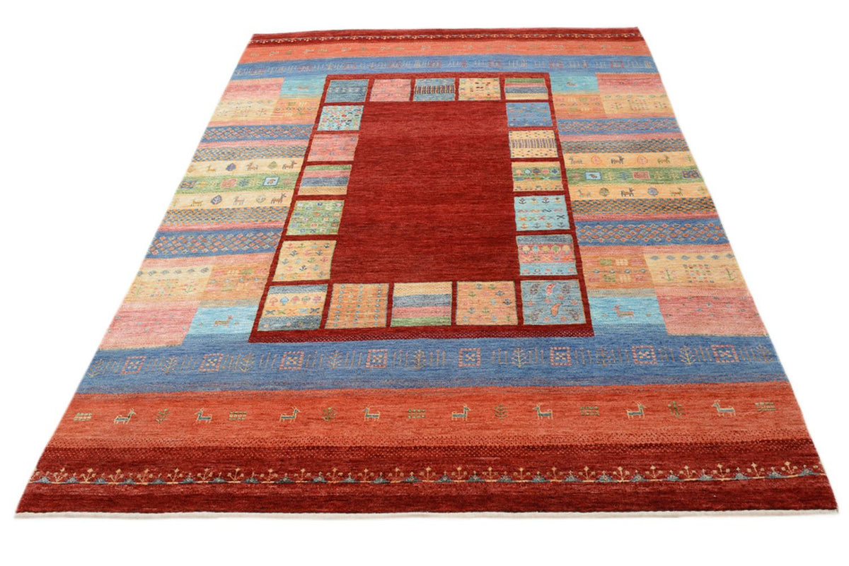 Gabbeh-mattan - Loribaft Indus - 241 x 178 cm - flerfärgad