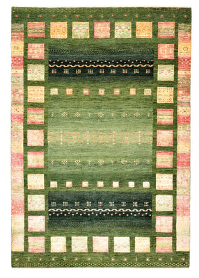 Gabbeh-mattan - Loribaft Indus - 183 x 127 cm - grön