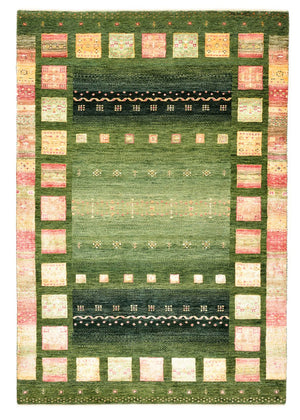 Gabbeh-mattan - Loribaft Indus - 183 x 127 cm - grön