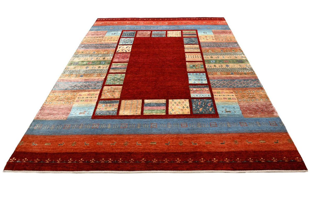 Gabbeh-mattan - Loribaft Indus - 302 x 206 cm - röd
