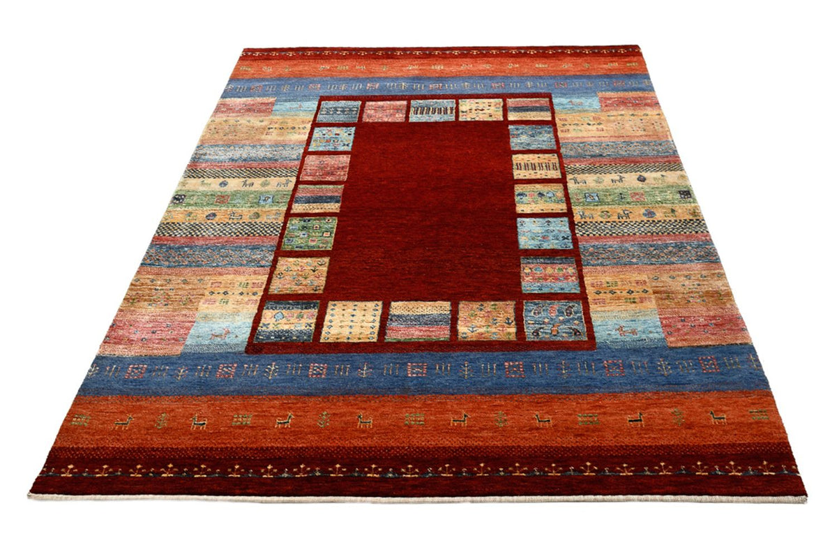 Gabbeh-mattan - Loribaft Indus - 201 x 155 cm - röd
