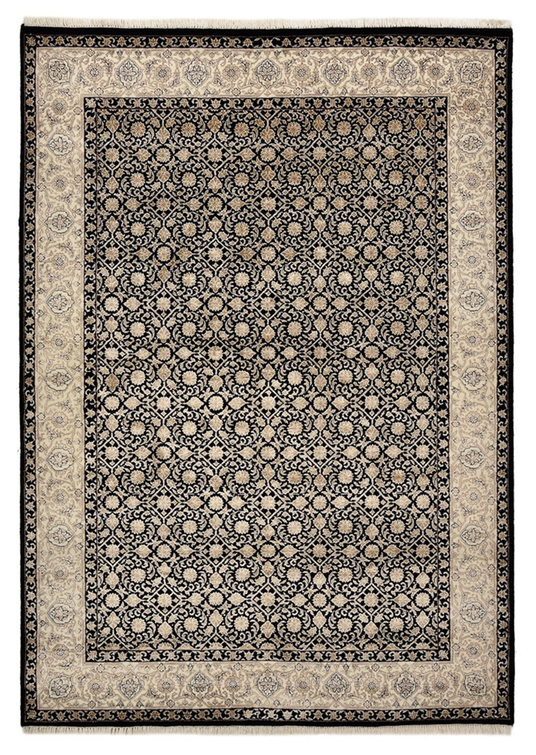 Orientaliska mattor - Bijar - Indus - 200 x 142 cm - mörk beige