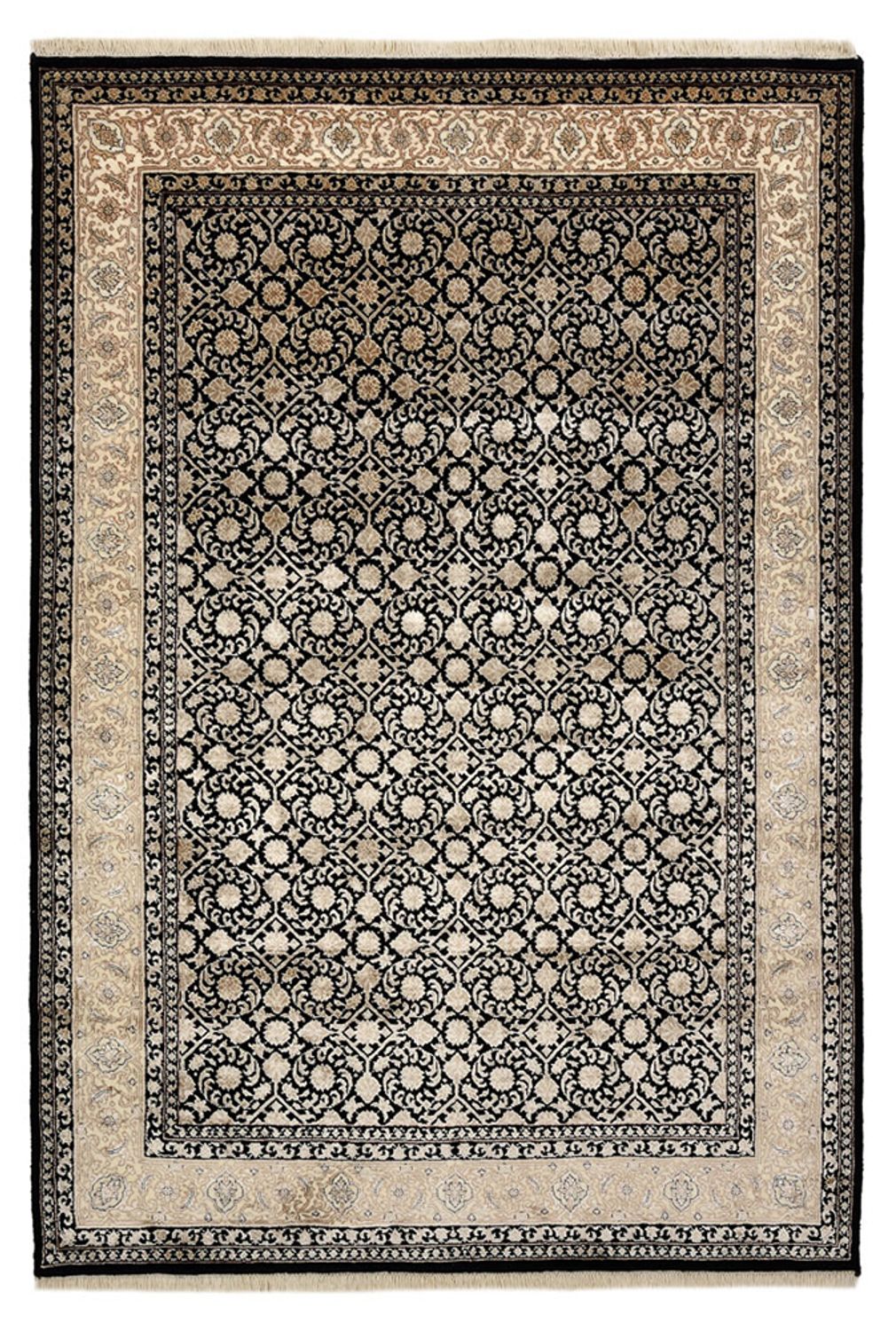 Orientaliska mattor - Bijar - Indus - 204 x 139 cm - mörk beige