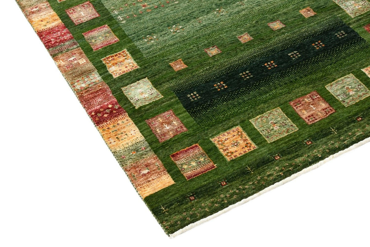 Gabbeh-mattan - Loribaft Indus - 154 x 105 cm - grön