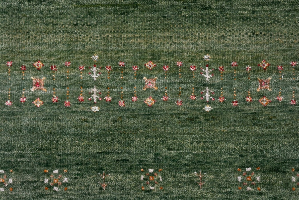 Gabbeh-mattan - Loribaft Indus - 154 x 105 cm - grön