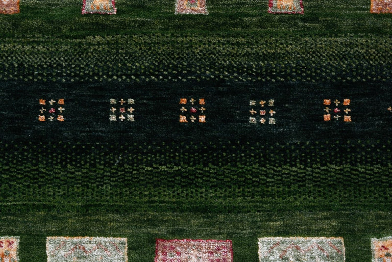 Gabbeh-mattan - Loribaft Indus - 154 x 106 cm - grön