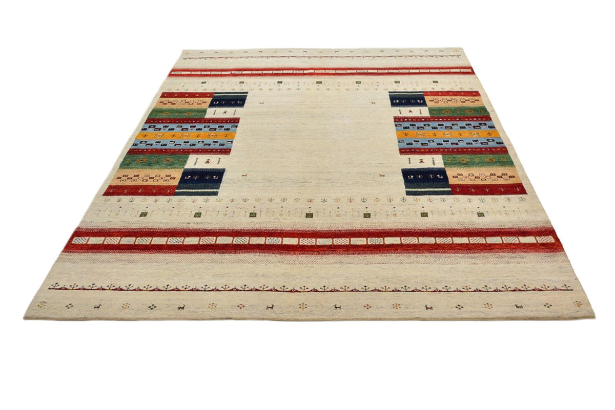 Gabbeh-mattan - Loribaft Indus - 298 x 249 cm - ljusbeige