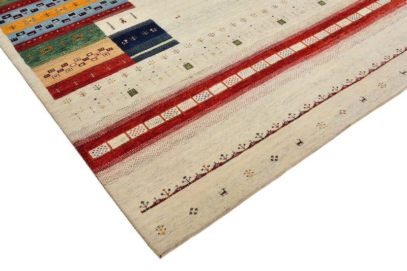 Gabbeh-mattan - Loribaft Indus - 298 x 249 cm - ljusbeige