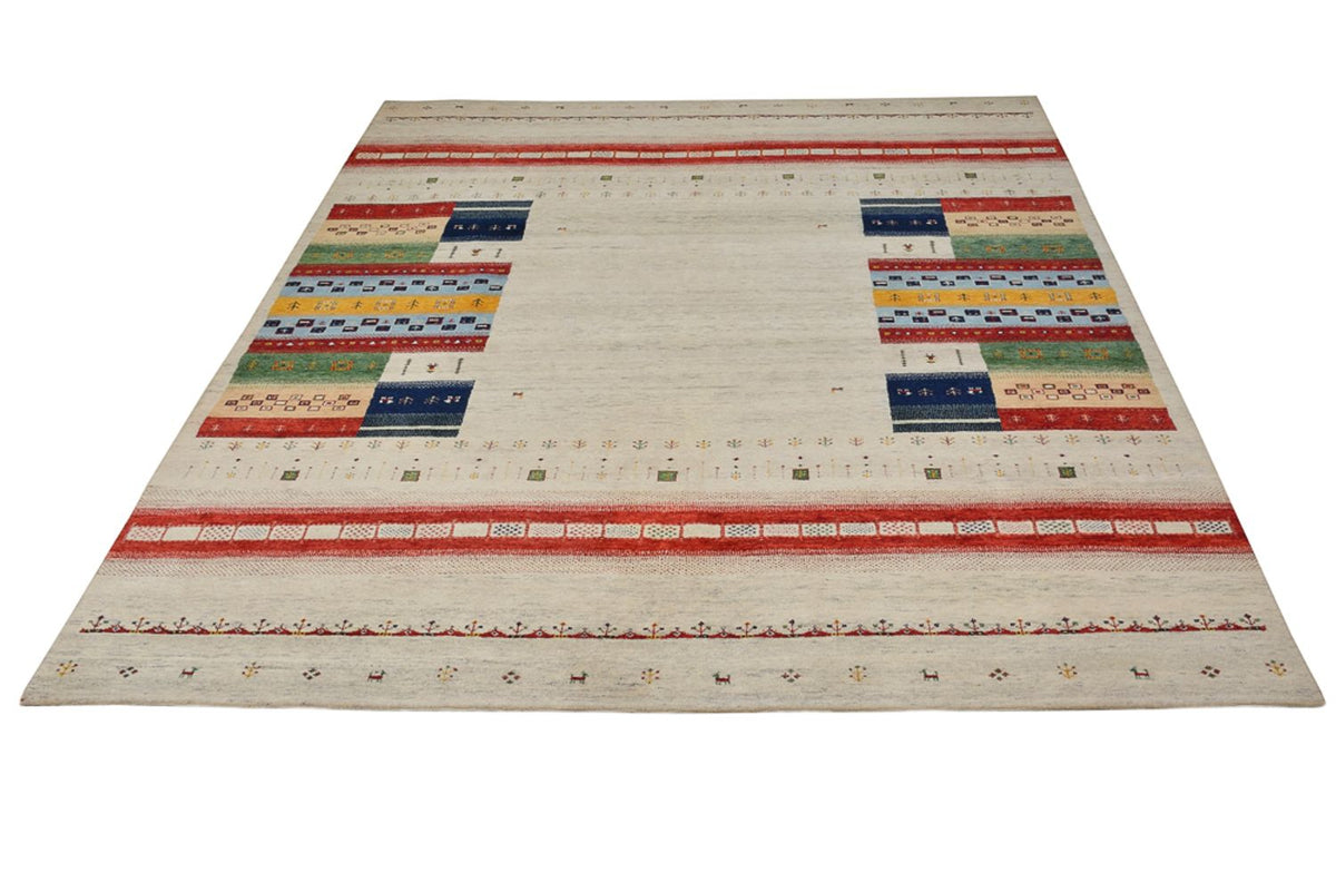 Gabbeh-mattan - Loribaft Indus - 298 x 249 cm - ljusbeige