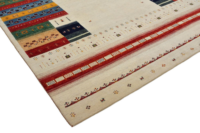 Gabbeh-mattan - Loribaft Indus - 308 x 246 cm - ljusbeige