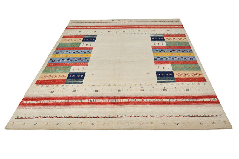 Gabbeh-mattan - Loribaft Indus - 308 x 246 cm - ljusbeige