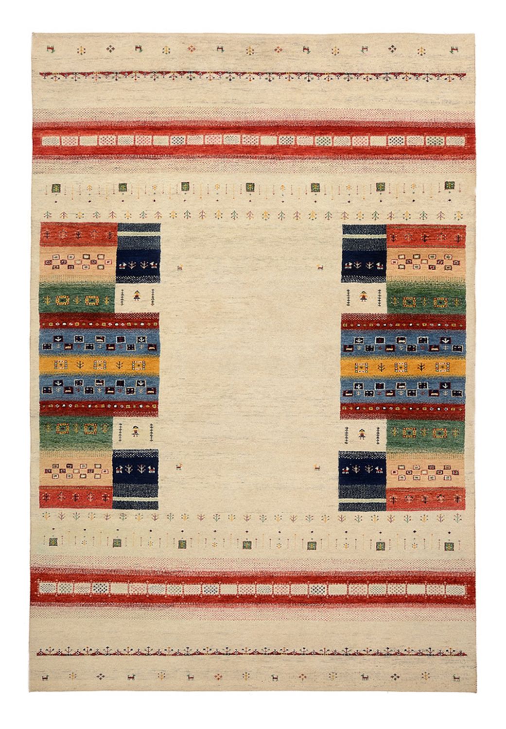 Gabbeh-mattan - Loribaft Indus - 303 x 205 cm - ljusbeige