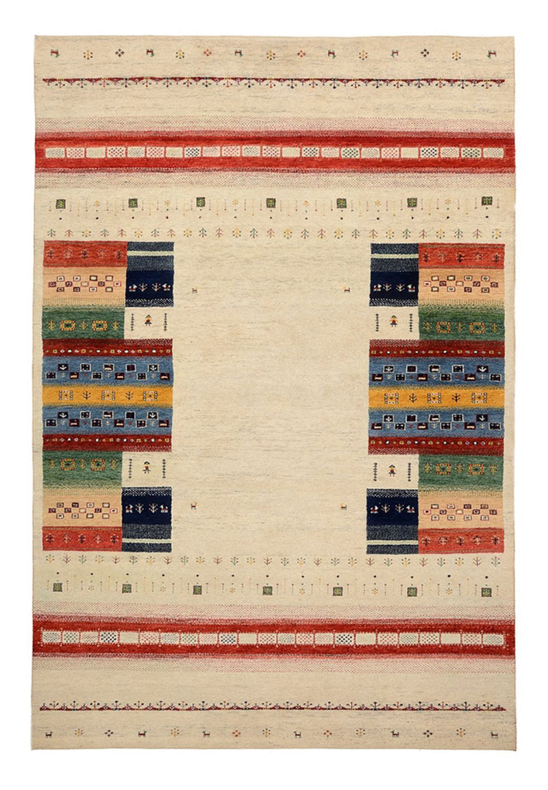 Gabbeh-mattan - Loribaft Indus - 303 x 205 cm - ljusbeige