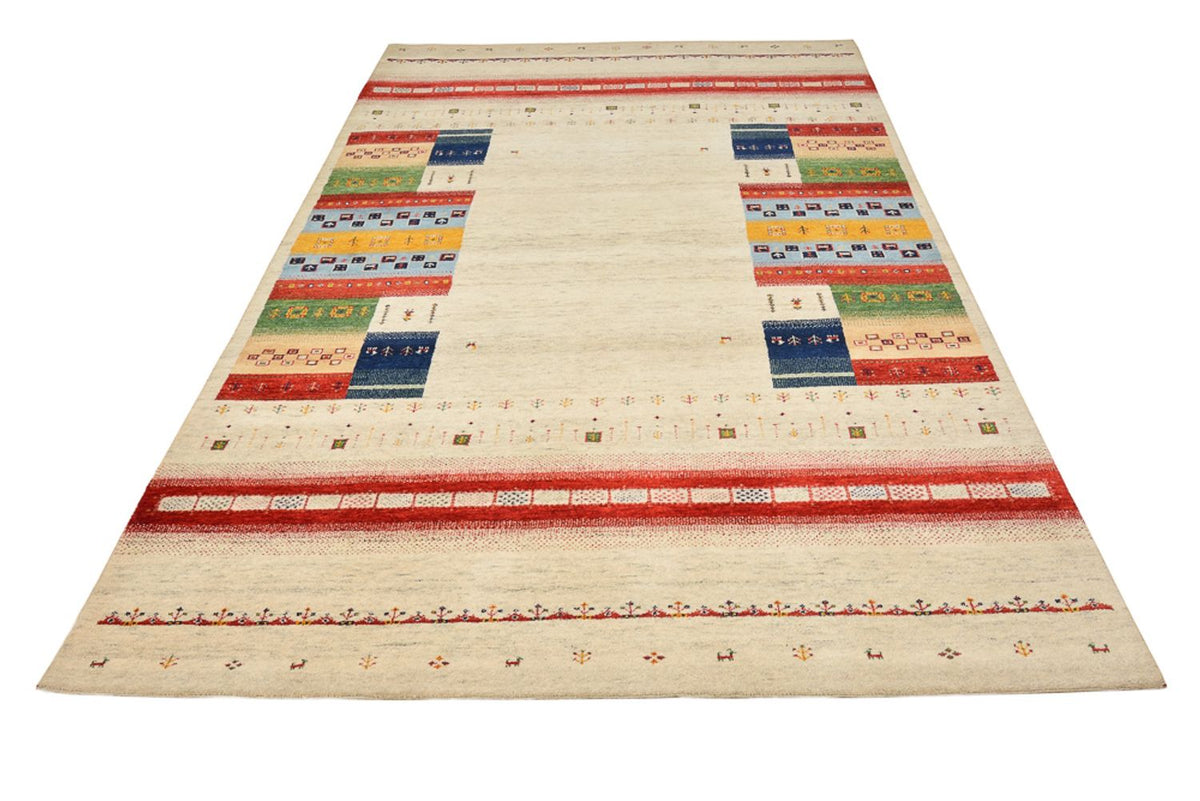 Gabbeh-mattan - Loribaft Indus - 305 x 198 cm - ljusbeige