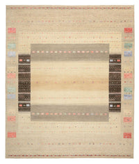 Gabbeh-mattan - Loribaft Indus - 300 x 253 cm - ljusbeige