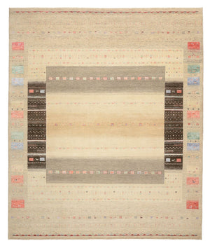 Gabbeh-mattan - Loribaft Indus - 300 x 253 cm - ljusbeige