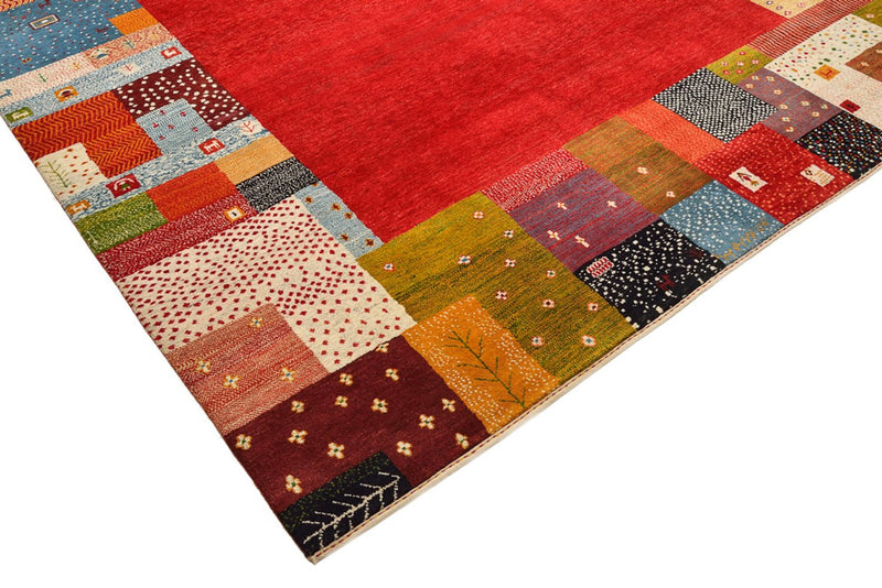 Gabbeh-mattan - Loribaft Indus - 294 x 247 cm - röd