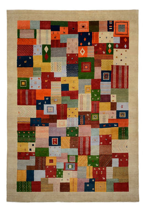 Gabbeh-mattan - Loribaft Indus - 347 x 246 cm - flerfärgad