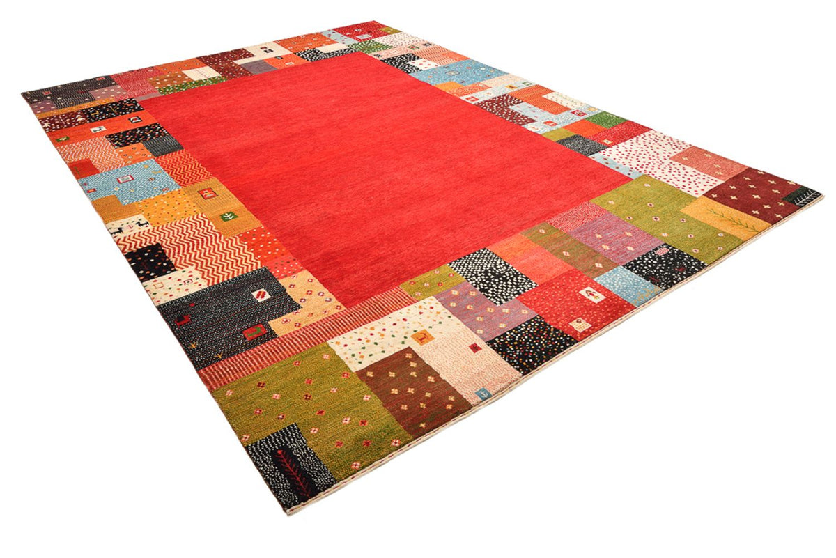 Gabbeh-mattan - Loribaft Indus - 344 x 251 cm - röd
