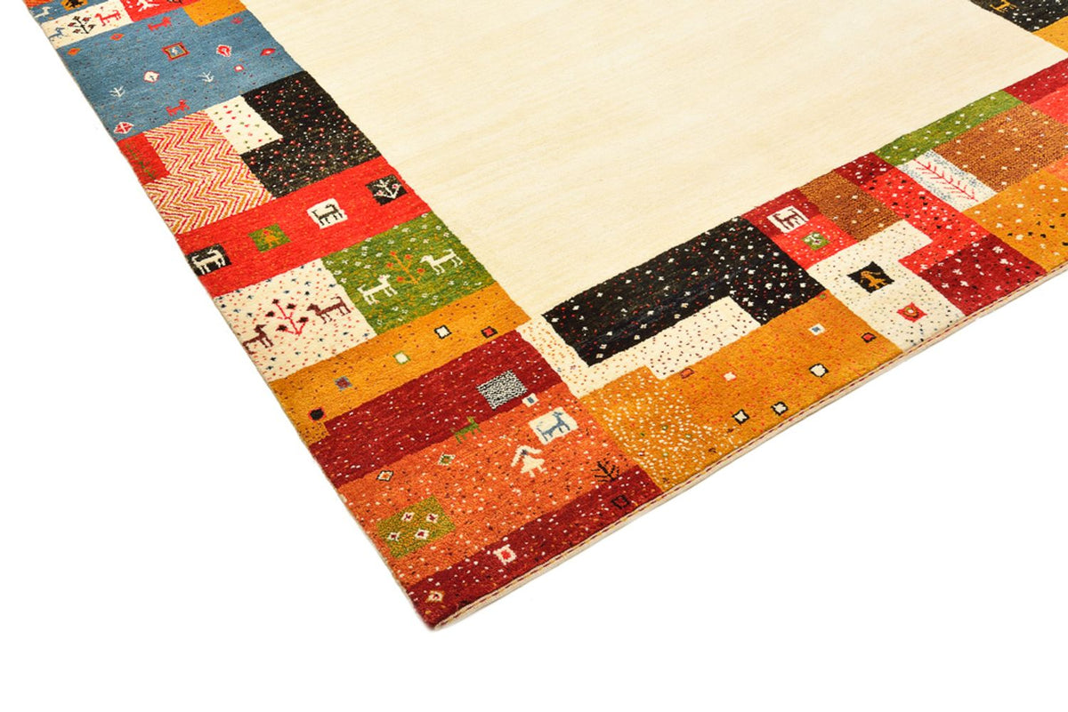 Gabbeh-mattan - Loribaft Indus - 294 x 207 cm - ljusbeige