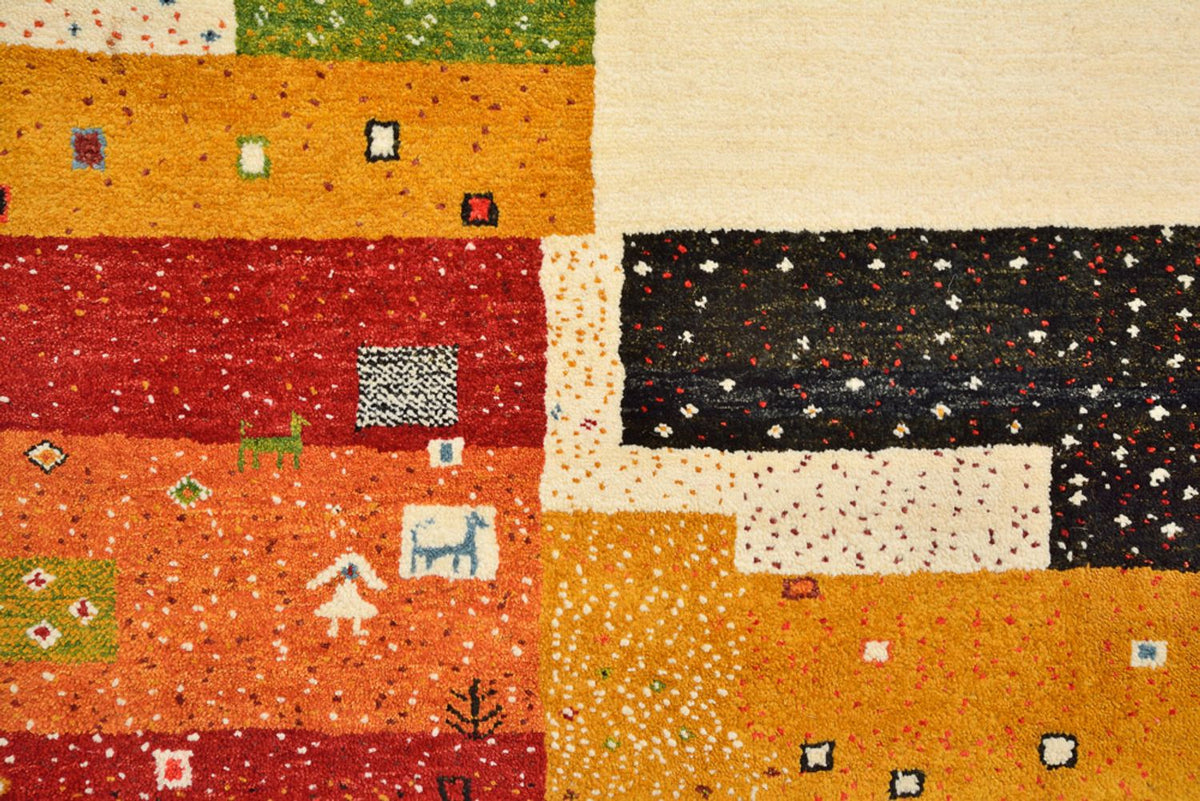 Gabbeh-mattan - Loribaft Indus - 294 x 207 cm - ljusbeige