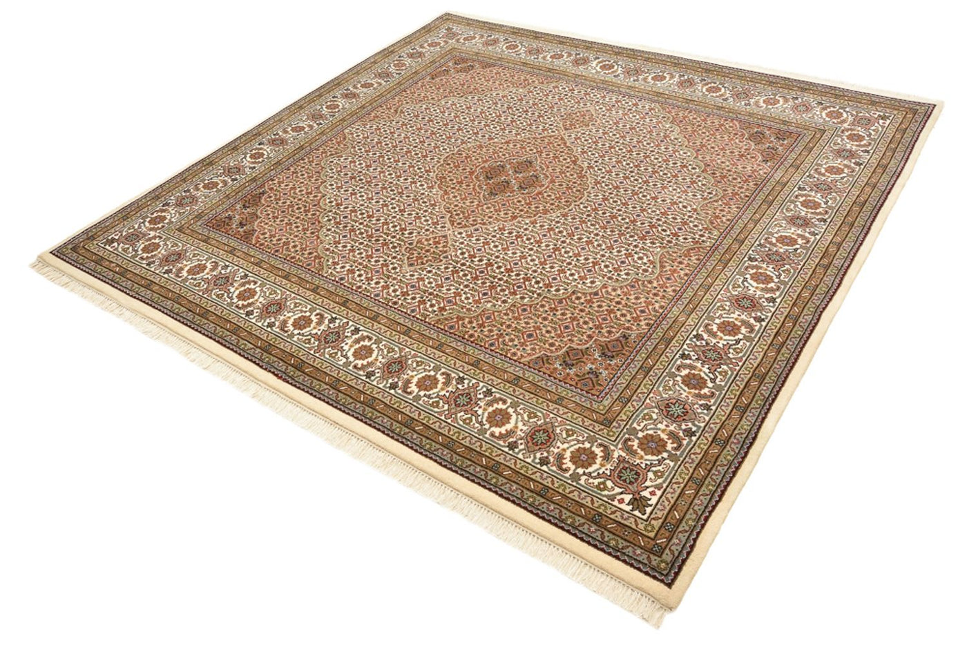 Indo Tabriz Mattan 203x201cm - Oriental Carpet