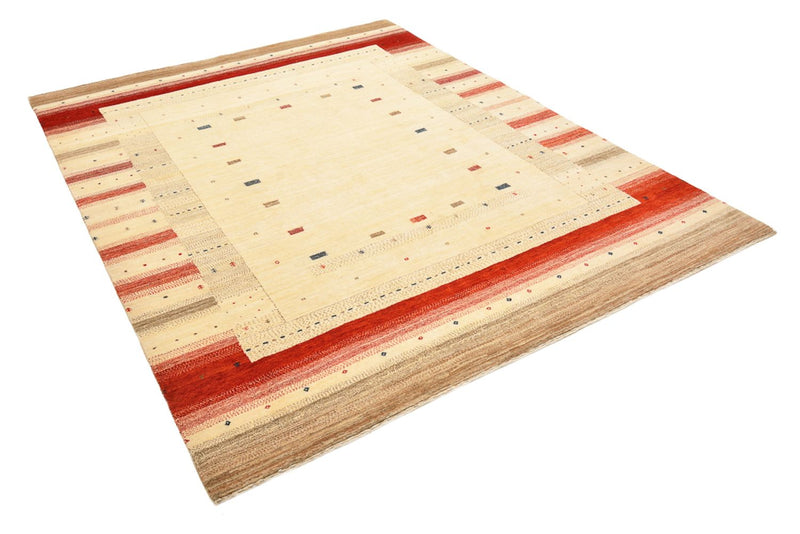 Gabbeh-mattan - Loribaft Indus - 248 x 195 cm - ljusbeige