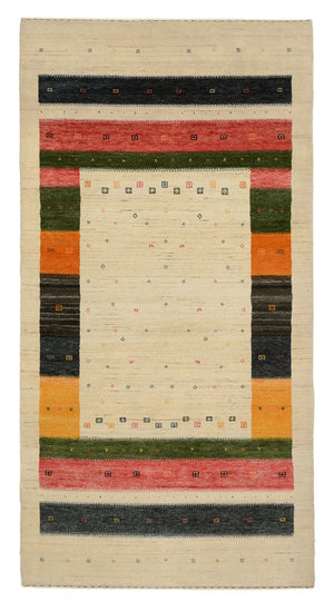 Runner Gabbeh-mattan - Loribaft Indus - 195 x 101 cm - ljusbeige