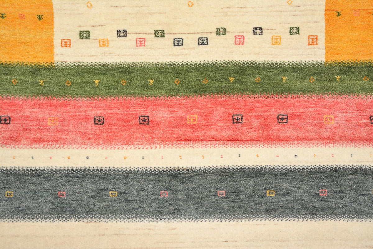 Runner Gabbeh-mattan - Loribaft Indus - 195 x 101 cm - ljusbeige