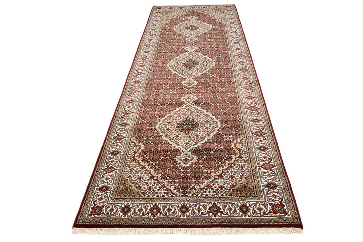 Runner Orientaliska mattor - Tabriz - 362 x 122 cm - ljusbeige