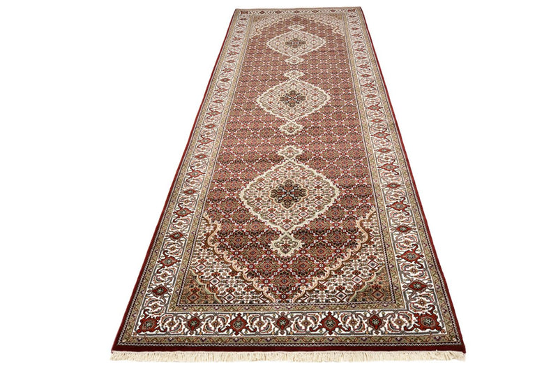 Runner Orientaliska mattor - Tabriz - 362 x 122 cm - ljusbeige