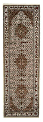Runner Orientaliska mattor - Tabriz - 372 x 121 cm - ljusbeige