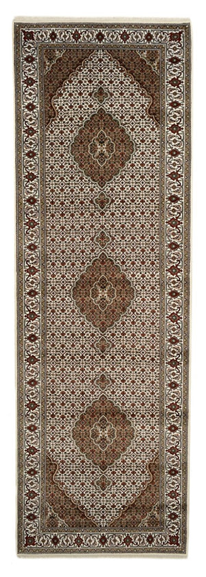 Runner Orientaliska mattor - Tabriz - 372 x 121 cm - ljusbeige