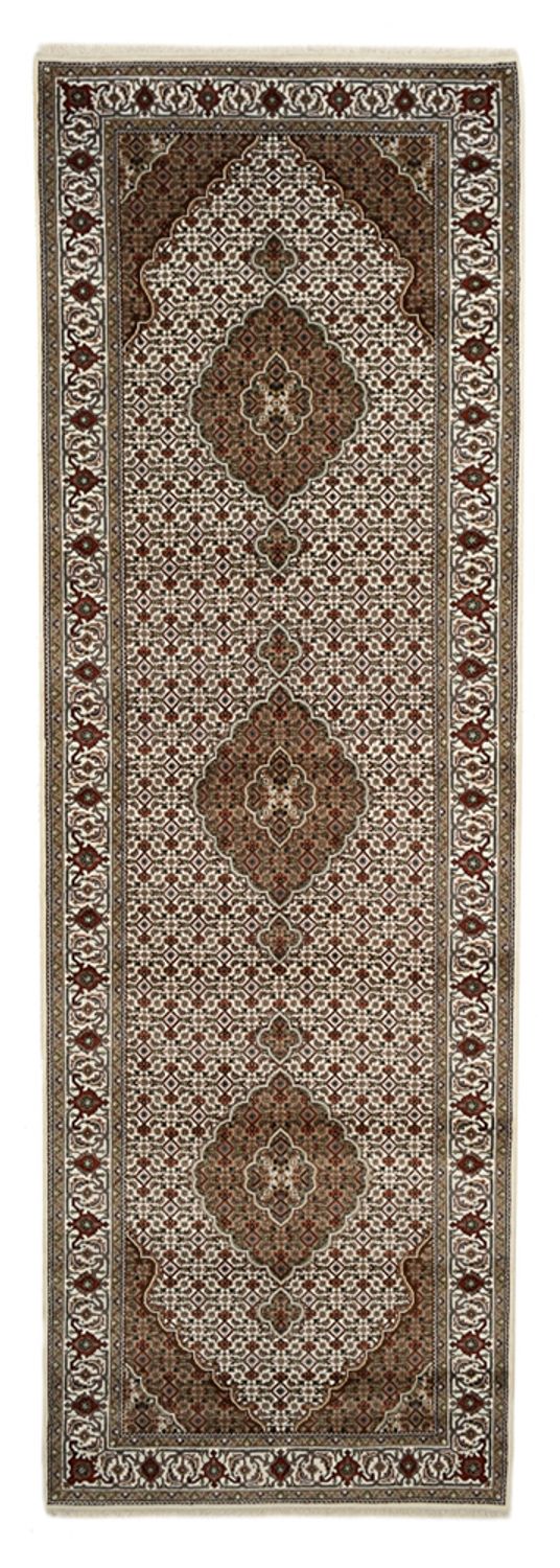 Runner Orientaliska mattor - Tabriz - 372 x 121 cm - ljusbeige