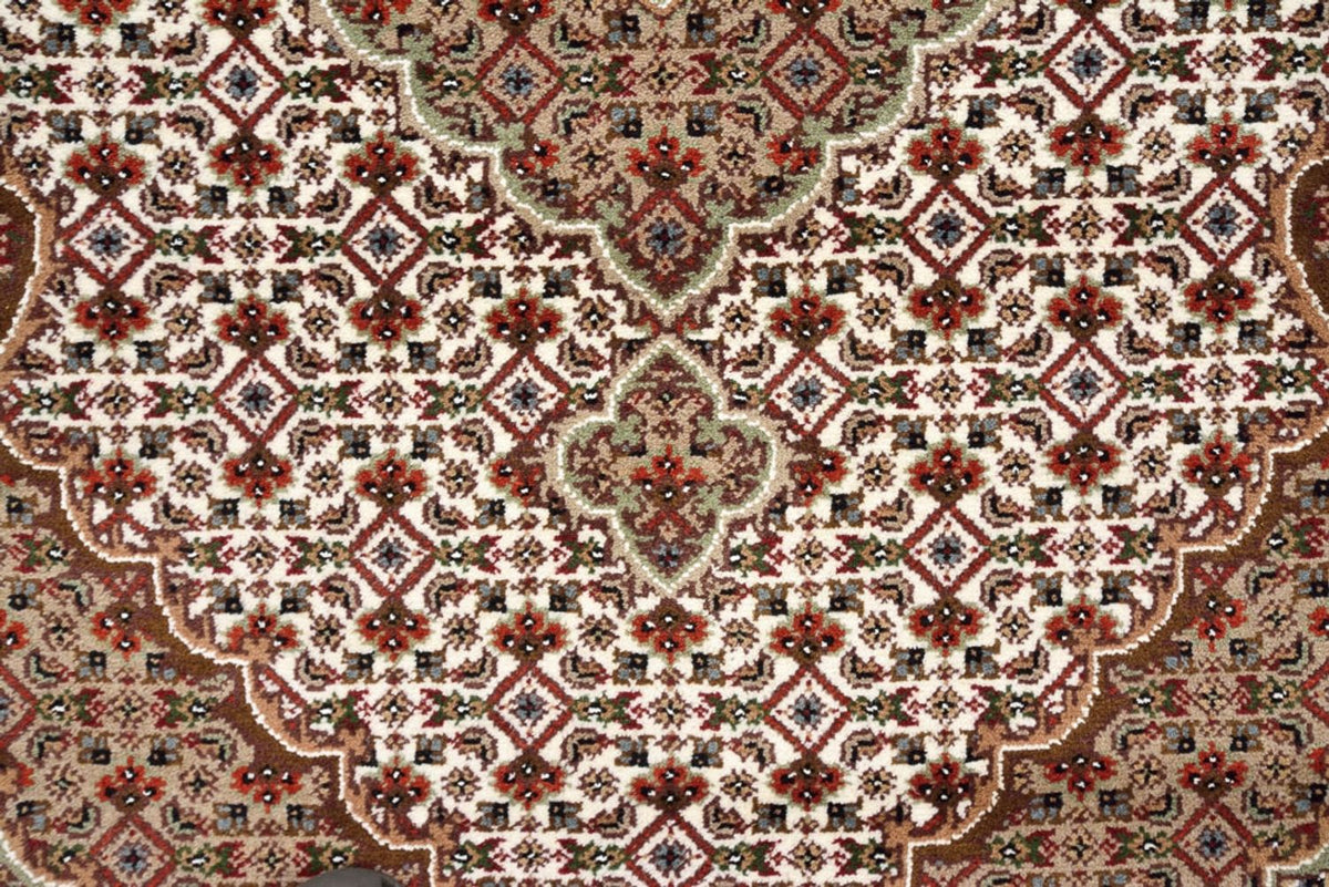 Runner Orientaliska mattor - Tabriz - 372 x 121 cm - ljusbeige