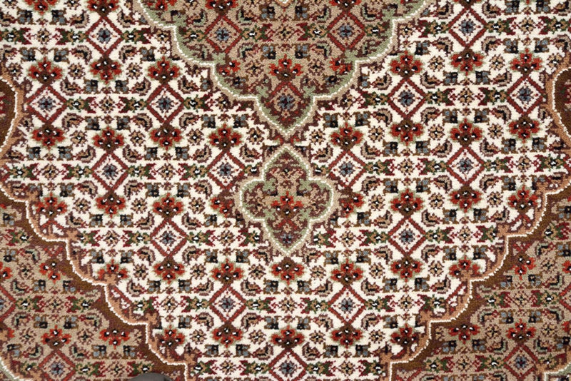 Runner Orientaliska mattor - Tabriz - 372 x 121 cm - ljusbeige
