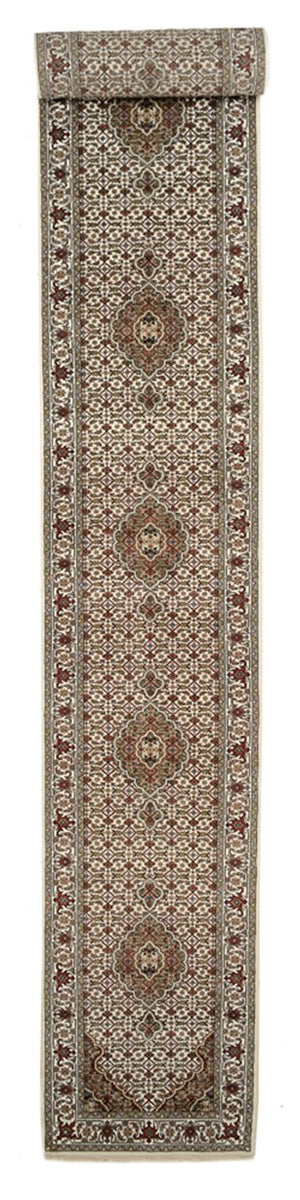 Runner Orientaliska mattor - Tabriz - 602 x 81 cm - ljusbeige