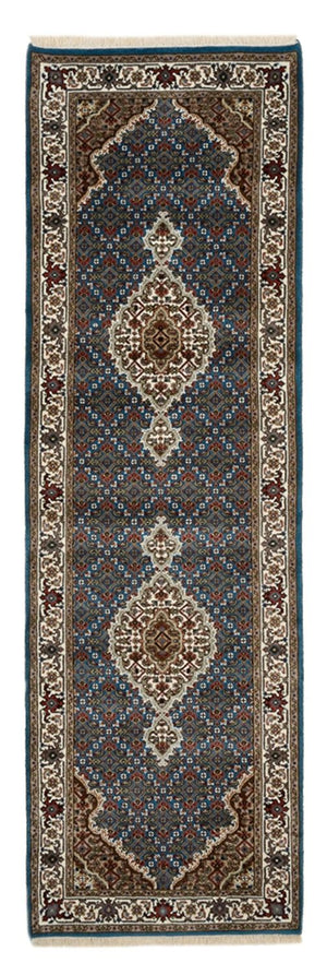 Runner Orientaliska mattor - Tabriz - 244 x 75 cm - mörkblå