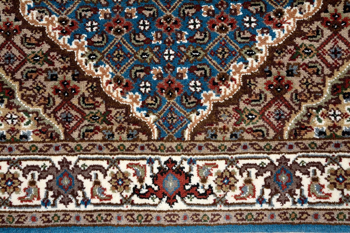 Runner Orientaliska mattor - Tabriz - 244 x 75 cm - mörkblå