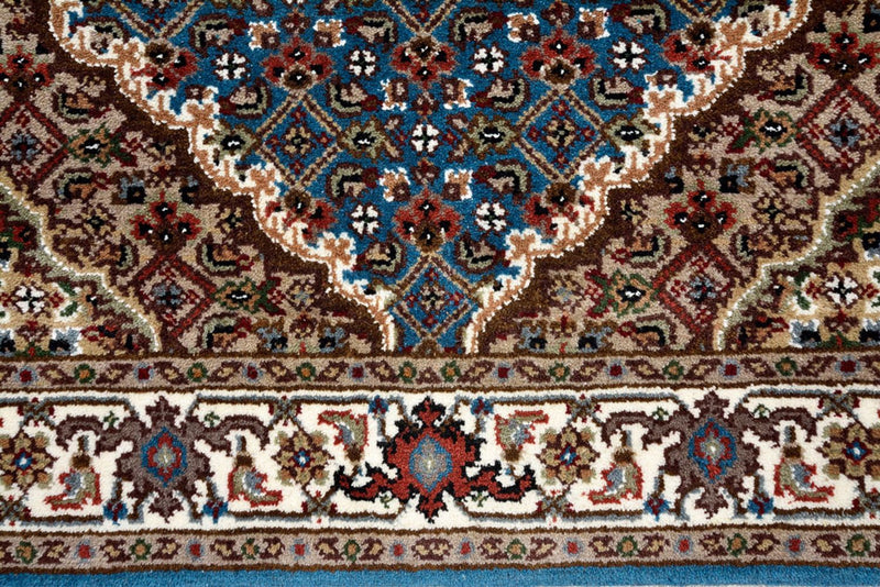 Runner Orientaliska mattor - Tabriz - 244 x 75 cm - mörkblå