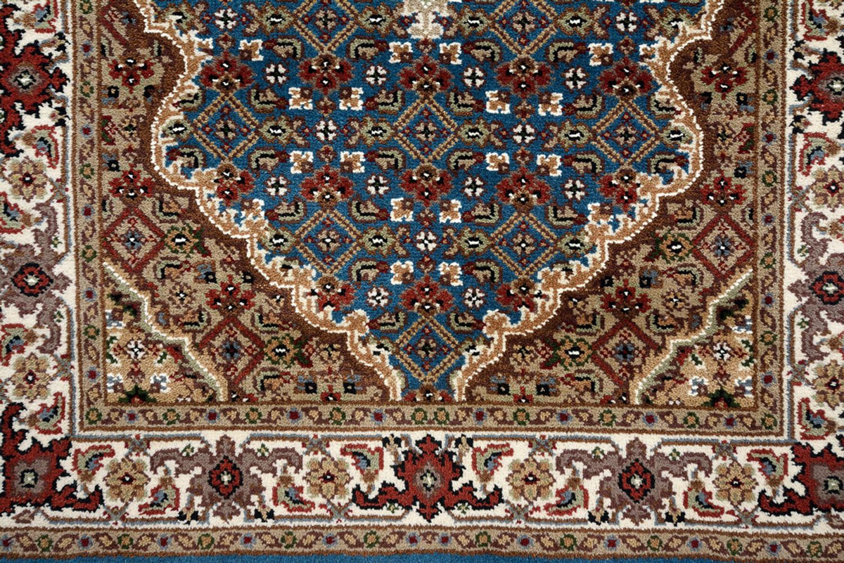 Runner Orientaliska mattor - Tabriz - 454 x 79 cm - mörkblå